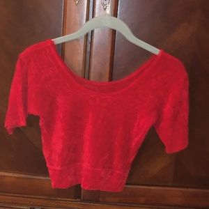 Red Crop top for belly dancing or just fun!